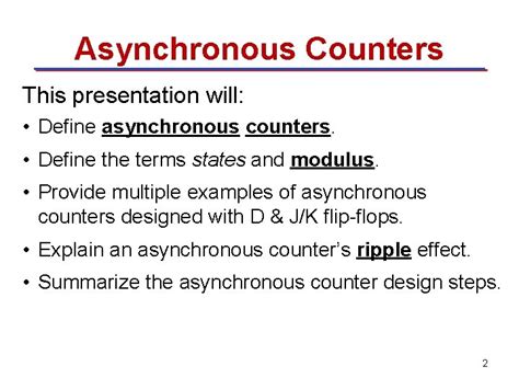 define asynchronous counter